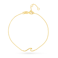 10k Yellow Gold Wave Bracelet 1