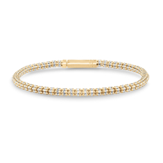 14k Two-Tone Gold 3.3mm Ice Chain Bracelet 1
