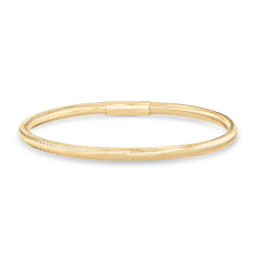 14k Yellow Gold 3.4mm Stretch Bangle Bracelet 1