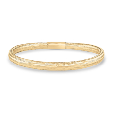 14k Yellow Gold 5.7mm Stretch Bangle Bracelet 1