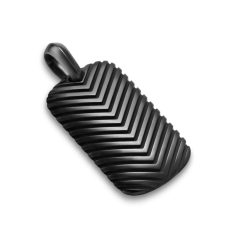 Men's David Yurman Chevron Tag in Black Titanium, 34mm 1
