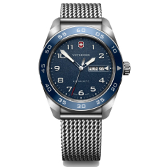 Victorinox Quartz Blue Dial Mesh Stainless Steel Watch 42mm - 242042 1