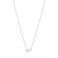 TOUS Garden of Love Sterling Silver Double Heart Necklace 1