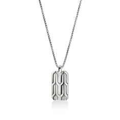 John Hardy Icon 50 Sterling Silver Tag Pendant Necklace 1