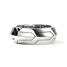 John Hardy Icon 50 9mm Sterling Silver Band Ring - Size 11 1