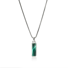 John Hardy Malachite Talisman Sterling Silver Necklace 1