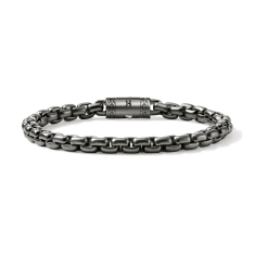 John Hardy Dark Sterling Silver 6mm Box Chain Bracelet 1