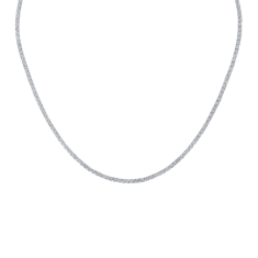 Men's 3 1/2ctw Diamond 10k White Gold Tennis Necklace 1