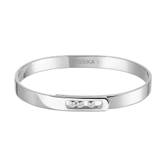 Messika Move Noa 1/6ctw Diamond 18k White Gold Bangle Bracelet 1