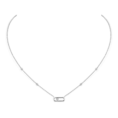 Messika Move Uno 1/10ctw Diamond 18k White Gold Necklace 1