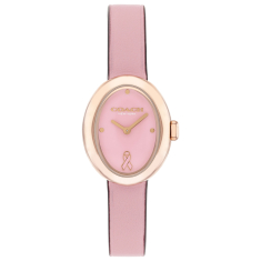 COACH Sammy Pink Ribbon Breast Cancer Awareness Leather Strap Watch 22.5mm - 14504565 1