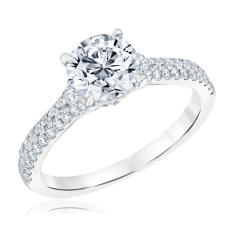 2ctw Round Diamond 14k White Gold Engagement Ring 1