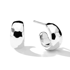 IPPOLITA Classico Huggie Hammered Hoop Earrings with Tapered Ends 1