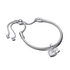 Pandora Sparkling Dangle Heart Bracelet Set 1