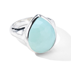 IPPOLITA Rock Candy Medium Teardrop Ring In Blue Quartz 1