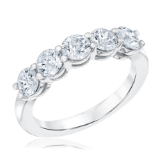 1 5/8ctw Lab Grown Diamond 14k White Gold Wedding Band 1