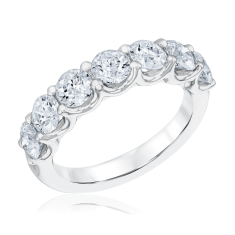 2 1/3ctw Lab Grown Diamond 14k White Gold Wedding Band 1