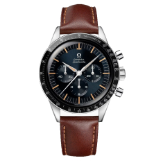 OMEGA Speedmaster First OMEGA in Space Blue Dial Brown Leather Strap Watch 39mm - O31032405006002  1