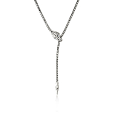 John Hardy Naga Sterling Silver Lariat Necklace 1