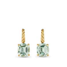 David Yurman Marbella Drop Earrings in 18K Yellow Gold with Prasiolite, 25mm 1