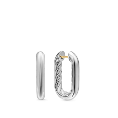 David Yurman DY Madison Smooth Hoop Earrings in Sterling Silver, 24.3mm 1