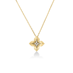 Roberto Coin Aurora Diamond Star 18k Yellow Gold Pendant Necklace 1