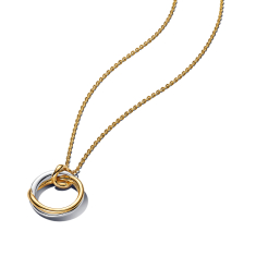 Pandora Essence Organically Shaped Two-Tone Pendant Necklace 1