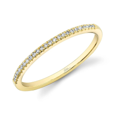 Shy Creation 1/15ctw Diamond 14k Yellow Gold Band 1