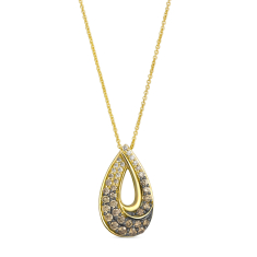 Le Vian® 1/2ctw Chocolate Diamonds® and Nude Diamonds™ 14k Honey Gold® Teardrop Pendant Necklace 1