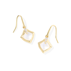 Kendra Scott Joelle Small Drop Earrings in Ivory Mother of Pearl 1