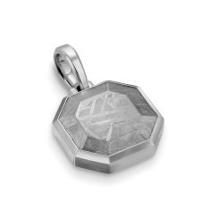 Men's David Yurman Faceted Stone Amulet in Sterling Silver with Meteorite, 16mm 1