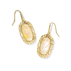 Kendra Scott Dani Figaro Frame Drop Earrings in Iridescent Abalone 1