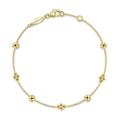 Gabriel & Co. 14k Yellow Gold Bujukan Beads Station Bracelet 1