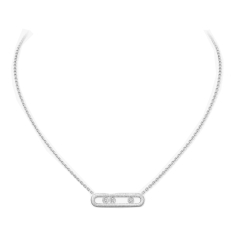 Messika Move Classique Cisele 1/5ctw Diamond 18k White Gold Pendant Necklace 1