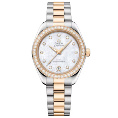 OMEGA Seamaster Aqua Terra Mother of Pearl Diamond Dial Two-Tone Moonshine™ Gold on Stainless Steel Watch 30mm - 22025302055001 1