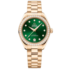 OMEGA Seamaster Aqua Terra Green Diamond Dial Moonshine™ Gold Watch 30mm - 22055302060001 1