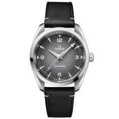 OMEGA Seamaster Railmaster Grey Dial Black Leather Strap Watch 38mm - O23512382006001 1