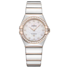OMEGA Constellation Quartz Diamond Mother-of-Pearl Dial Steel and Sedna Gold Watch 28mm - O13125286055003 1