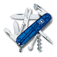 Victorinox Swiss Army Climber Pocket Knife in Blue Transparent 1