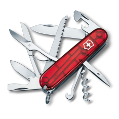 Victorinox Swiss Army Huntsman Pocket Knife in Red Transparent 1