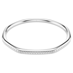 Swarovski Dextera Octagon White Crystal Bangle Bracelet, Rhodium-Plated 1