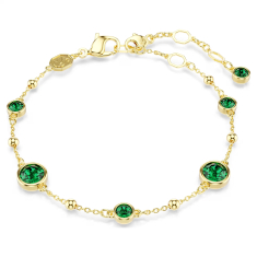 Swarovski Imber Round Green Crystal Bracelet, Gold-Tone Plated 1