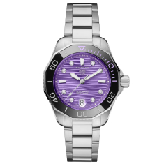TAG Heuer AQUARACER Professional 300 Date Automatic Purple Diamond Dial Stainless Steel Watch 36mm - WBP231M.BA0618 1
