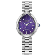Citizen L Rainell Purple Dial Stainless Steel Watch 26mmx31mm - EM1200-55X 1