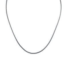 Jurassic World Black Gunmetal-Plated Sterling Silver 3mm Box Chain Necklace 1