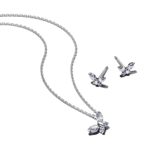 Pandora Sparkling Butterfly Stud Earrings and Pendant Necklace Gift Set 1