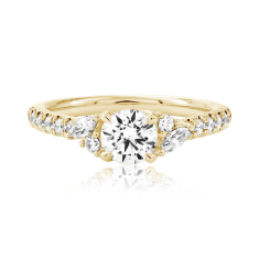 1 1/4ctw Round Diamond 18k Yellow Gold Engagement Ring 1