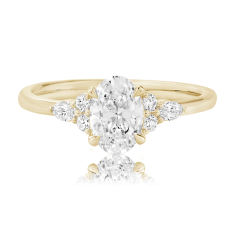 1 3/4ctw Oval Diamond 18k Yellow Gold Engagement Ring 1