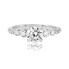 2ctw Round Diamond 18k White Gold Engagement Ring 1