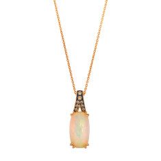 Le Vian® Neopolitan Opal™ 1/6ctw Chocolate Diamonds® and Nude Diamonds™ 14k Strawberry Gold® Pendant Necklace 1